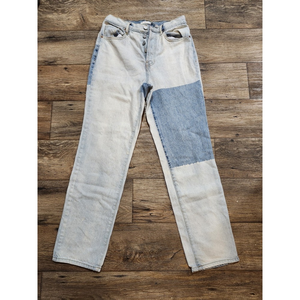 PacSun Dad Jeans 2 Tone Bleached Stone Wash Size 26 x 30 High Rise Button Fly